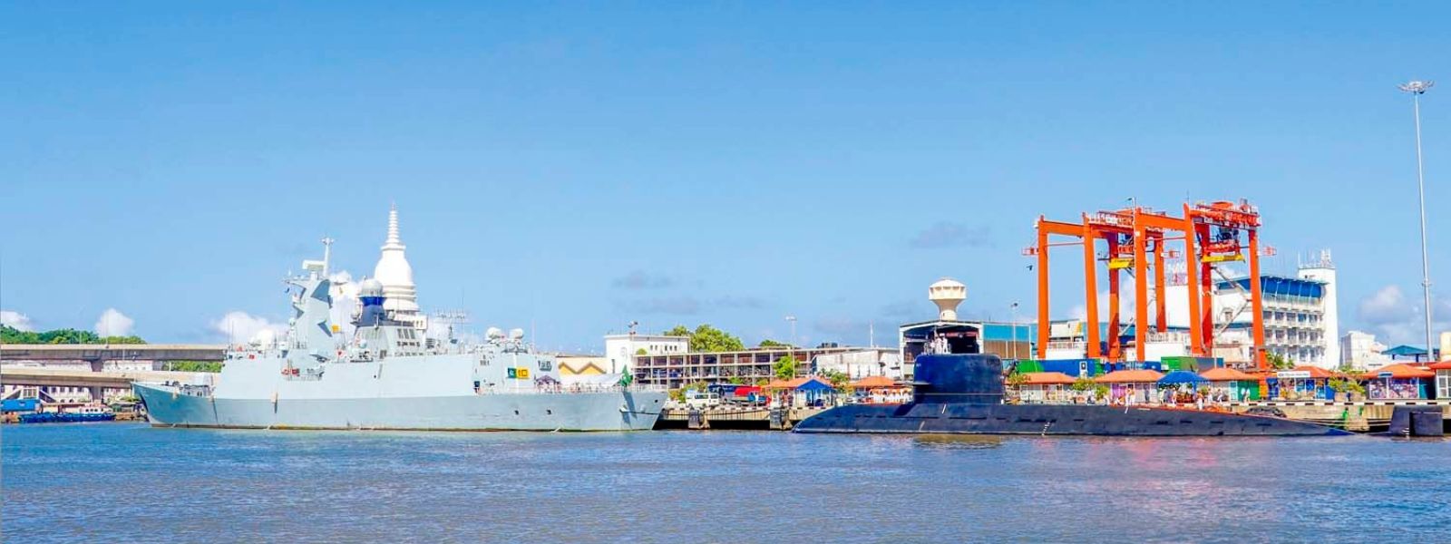 Pakistan Navy Ships and Submarine Dock in Colombo